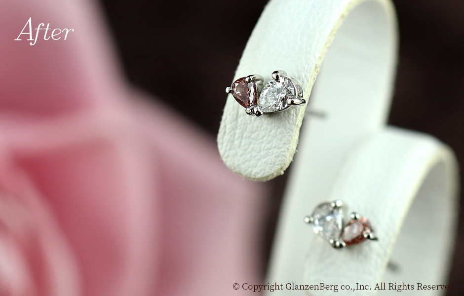 ピンクダイヤモンドのピアスを製作 – グランベルク ジュエリー作品